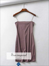 Sun-imperial Women Two Layers Bodycon Mini Dress Petite Basic Cami Strap Bodycon Dress High Street