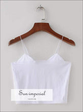 Sun-imperial Women V Neck Crop Cami top with Cat Ear Details Lovely Camis High Street Fashion