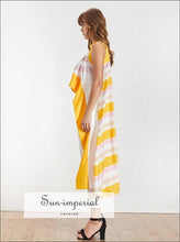 Women's asymmetrical vintage sleeveless blouse