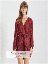 Women's floral V-neck flare sleeve romper