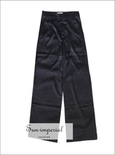 Women's high waist wide leg casual trousers