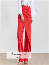 Women's high waist wide leg trousers
