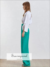 Women's high waist wide leg trousers