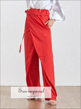Women's high waist wide leg trousers