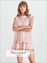 Women's lace off shoulder mini dress