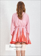Women's pink tie-dye A-line mini dress