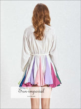 Women's rainbow tie-dye A-line mini dress