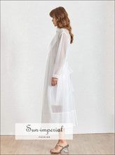 Women's sheer maxi coat dress with attached mini dress