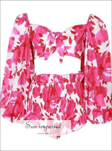 Women's tropical print 2-piece shorts set
