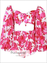 Women's tropical print 2-piece shorts set