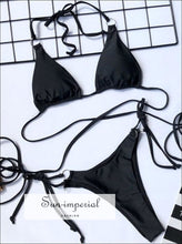 Wrap-String Triangle Bikini Set in Assorted Designs - Sun Imperial product photo 4