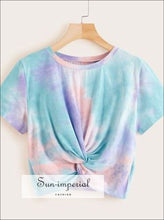 Tie Dye Twist front Tee SUN-IMPERIAL United States