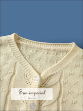 Twist Front Knit Cardigan Sweater - Sun Imperial (photo 3)