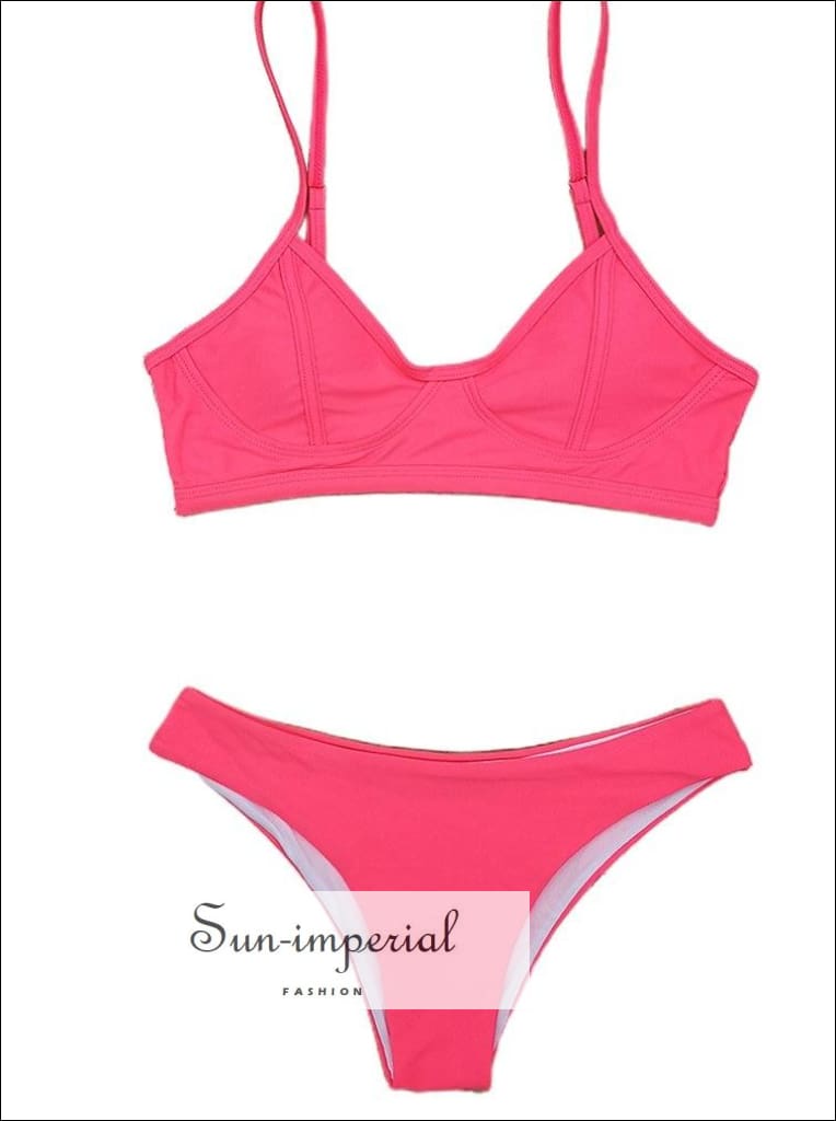 Underwire High Leg Bikini Swimsuit - Red bikini, bikini set, hot red, swimwear SUN-IMPERIAL United States