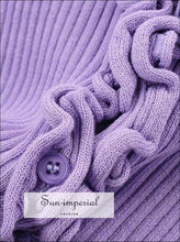 V-Neck Frill Trim Knit Cardigan - Sun Imperial (photo 6)