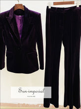 Velvet blazer and flare pants suit set - Sun Imperial (photo 4)