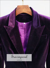 Velvet blazer and flare pants suit set - Sun Imperial (photo 6)
