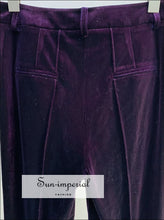 Velvet blazer and flare pants suit set - Sun Imperial (photo 7)