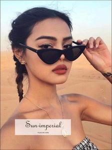 Vintage Cateye Sunglasses Women Small Cat Eye Sun Glasses Colorful Eyewear for Female - SUN-IMPERIAL United States