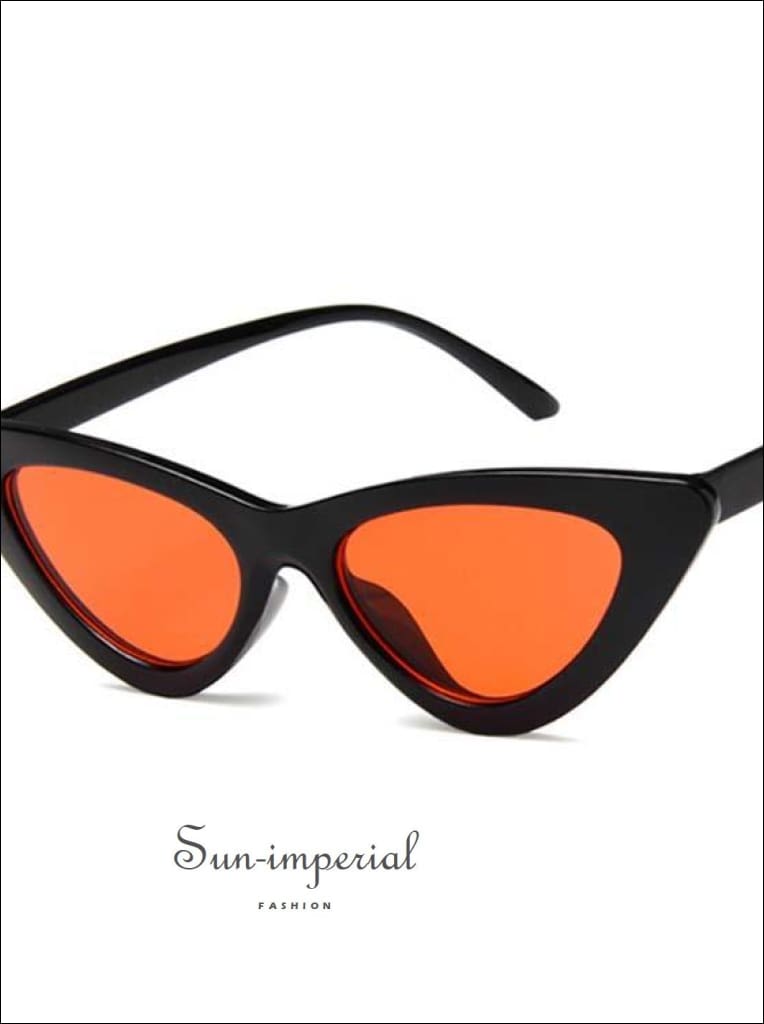 Vintage Cateye Sunglasses Women Small Cat Eye Sun Glasses Colorful Eyewear for Female - SUN-IMPERIAL United States