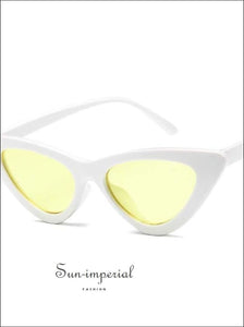 Vintage Cateye Sunglasses Women Small Cat Eye Sun Glasses Colorful Eyewear for Female - SUN-IMPERIAL United States