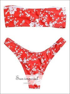 Vintage Chinese Style Beach Swimwear Fashion Two-piece Bikini Push-up Bra Straps Backless
