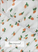 Vintage Floral Print Women Cami top Summer O Neck Spagetti Strap Cotton Ruffle Mini Camisole Beach cami, cami strap, cotton, floral print, 