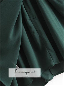 Vintage Green Cami Tie Dye Strap Split front Slim Cut Midi Dress