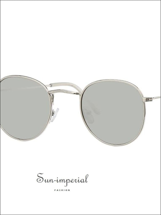 Vintage Oval Sunglasses Women Clear Lens Eyewear Round Sun Glasses for Female - Silver Frame SUN-IMPERIAL United States