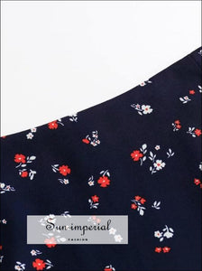 Vintage Slim Cut Floral Mini Skirt High Waist Split Short SUN-IMPERIAL United States