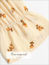 Vintage White Center Tie Long Sleeve Dress with Purple Floral Print Split front Midi ceam dress orange floral print, dress, flower flowers 