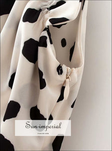 Vintage Whiteblack Leopard Print V-neck Sleeveless Ruched Bust V-neckline Mini Dress