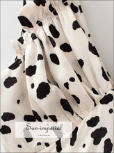 Vintage Whiteblack Leopard Print V-neck Sleeveless Ruched Bust V-neckline Mini Dress