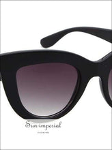 Vintage Women Sunglasses Cat Eye Black Uv400 SUN-IMPERIAL United States