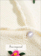 White Floral Knit Cardigan - Sun Imperial (photo 7)