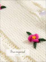 White Floral Knit Cardigan - Sun Imperial (photo 8)