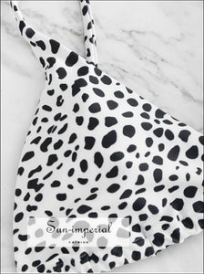 White Leopard Padded Bikini Brazilian Cut Swimsuit