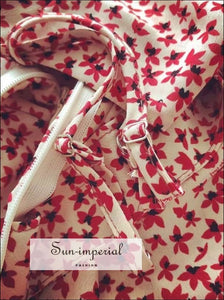 Women Allover Maple Leaf Floral Print Cami Dress Midi vintage SUN-IMPERIAL United States