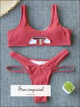Women Bikini Push-up Padded Underwire Ribbed Bra - Green bikini, bikini set, green, hot swimwear SUN-IMPERIAL United States