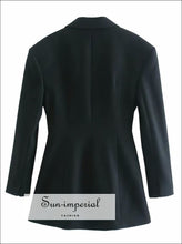 Women Black Cut out Waist Blazer Dress V Neck Long Sleeve Mini Bodycon black blazer dress, jacket chick sexy style, elegant harajuku style 