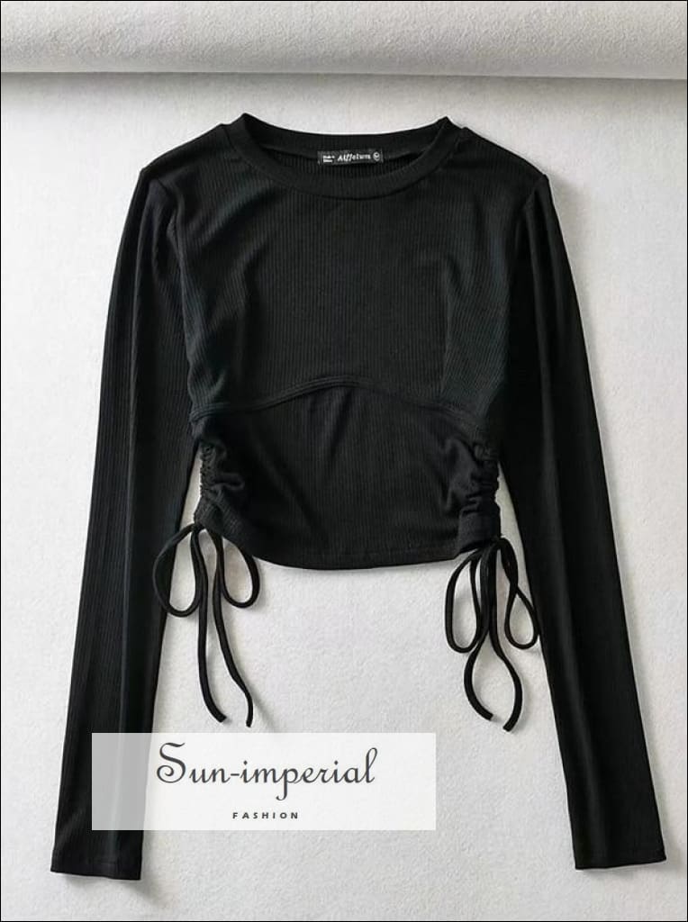 売れ筋商品|||ノクチューン カットソー トップス レディース Women's Corset Style Crop Top Black Party Time Rhinestone And Pearl Corset Top | Windsor