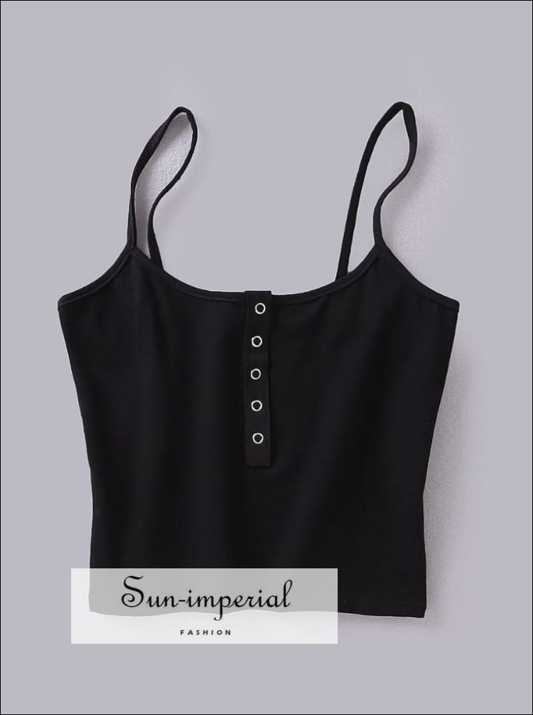 Sun-imperial - women button front crop cami top fashion camis – Sun ...