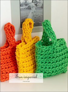 Women Casual Woven Knitted Small Handbag Sun-Imperial United States
