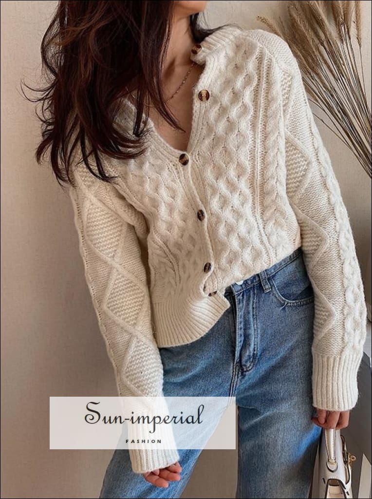 Slouchy cable knit cardigan on sale