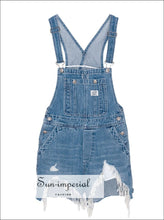Women Distressed Denim Playsuit Short overall chick sexy style, street wear, denim short Overall SUN-IMPERIAL United States