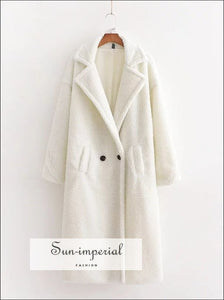 Women Faux Fur Teddy Coat Long Maxi Sun-Imperial United States