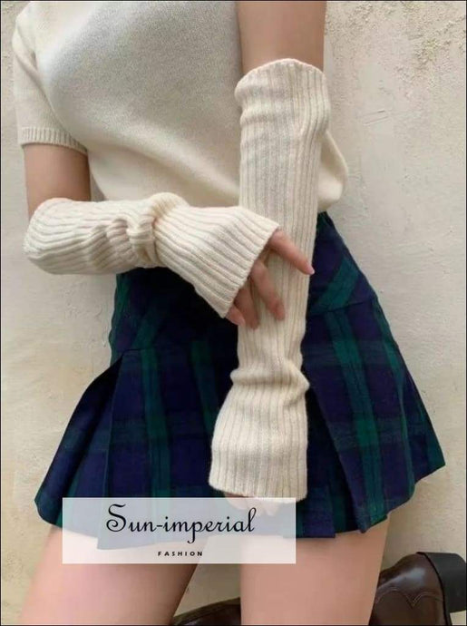 Women Green and Blue High Waist A-line Plaid Pleated Mini Skirt Checkered Tennis casual style, chick sexy harajuku Preppy Style Clothes, 