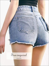 Women High Waist Jeans Shorts Denim Shorts