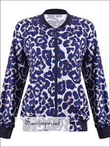 Women Leopard Sports Casual Jacket Pocket Long Sleeve Coat plus Size Simple Running Training Ladies