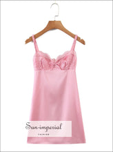 Women Light Pink Satin Bustier Cami Strap A-line Backless Mini Dress with Embroidered detail best seller, chick sexy style, New Party Dress,